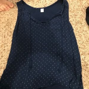 Navy blue sleeveless top